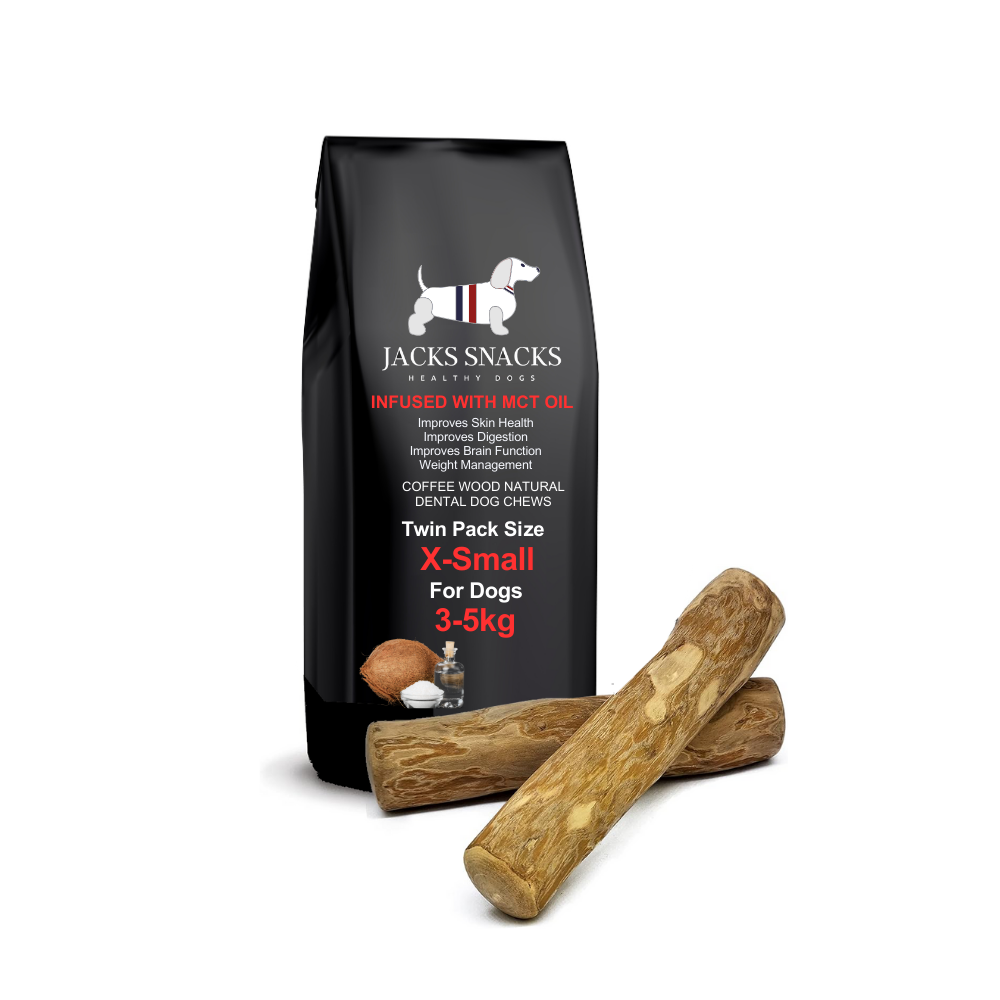 Coffee Wood Dog Chew Twin Pack Size-XS