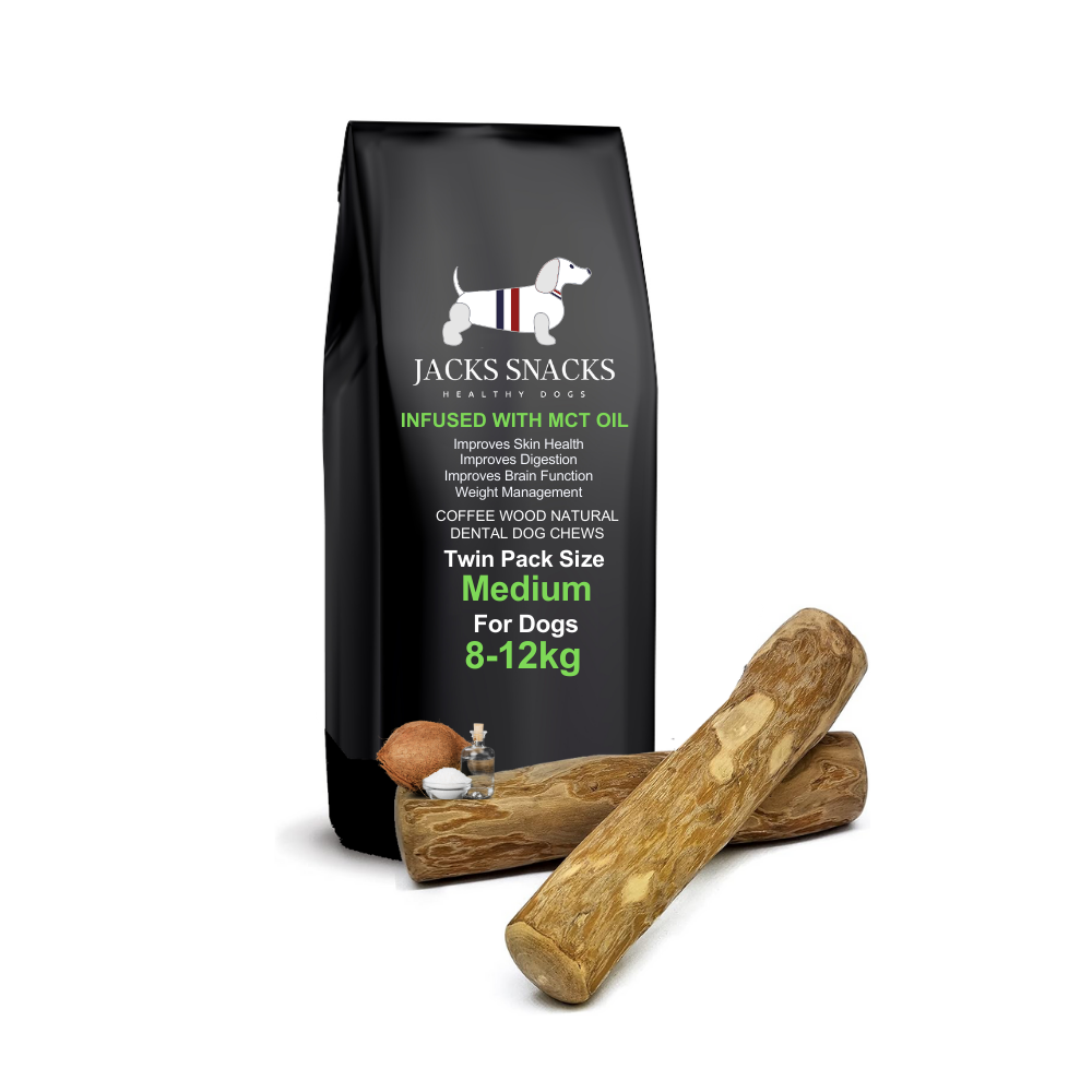 Coffee Wood Dog Chew Twin Pack Size-M