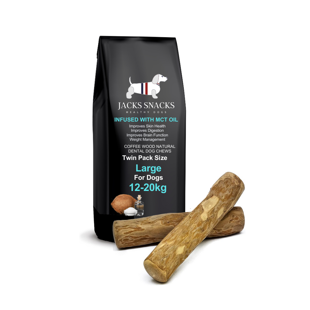 Coffee Wood Dog Chew Twin Pack Size-L