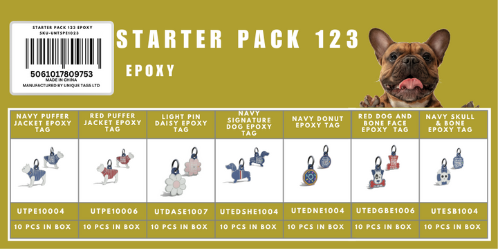 Starter Pack 123 Epoxy Tags