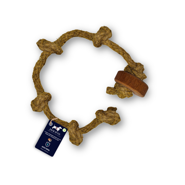 7 Knots Cinnamon Wood Tug Toy with Coconut Oil MCT Oil - XL