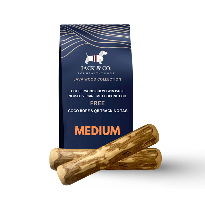 Coffee Wood Dog Chew Twin Pack with MCT Oil - S