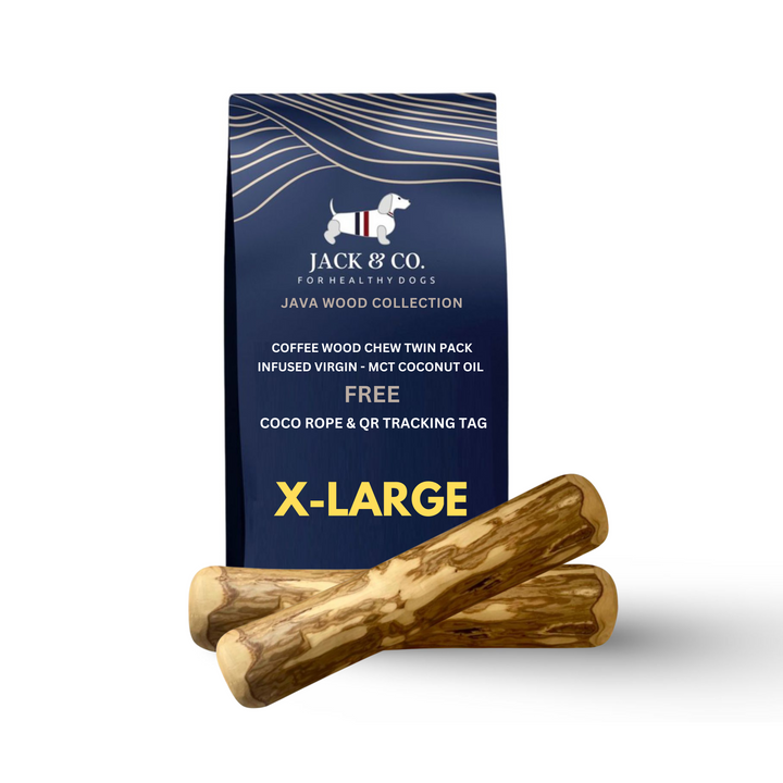 Coffee Wood Dog Chew Twin Pack with MCT Oil - XL