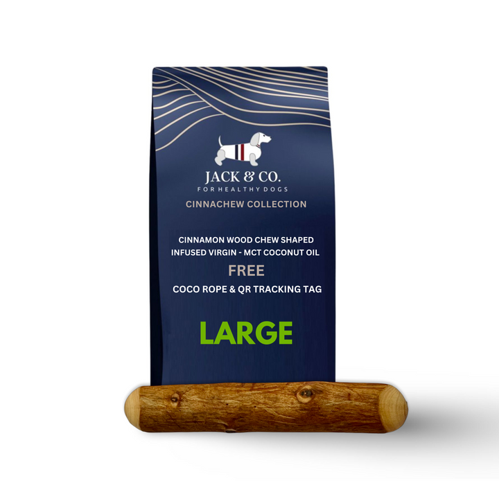 Cinnamon Wood Dog Chew Shaped with MCT Oil - XS