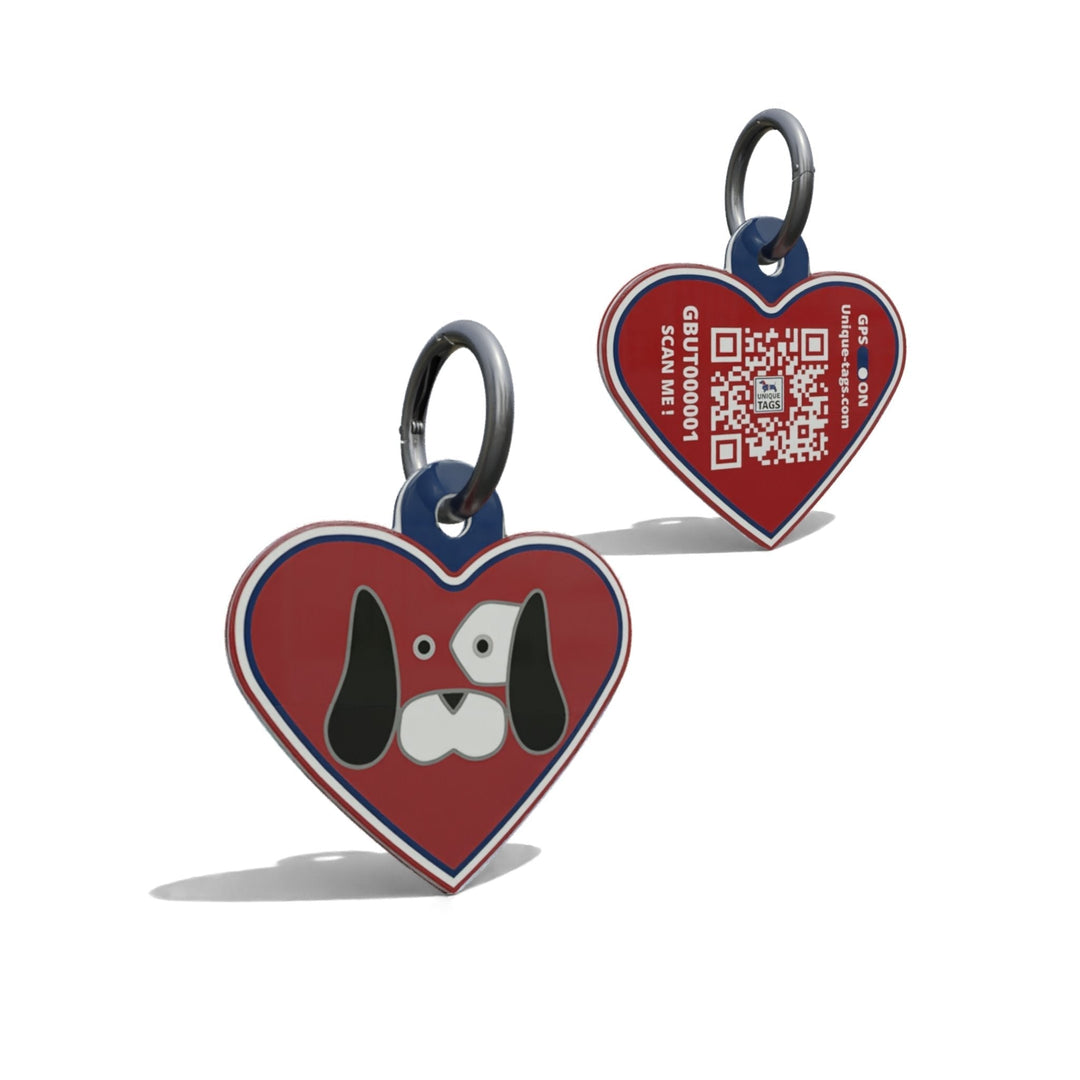 Red Heart shaped Epoxy QR Tag