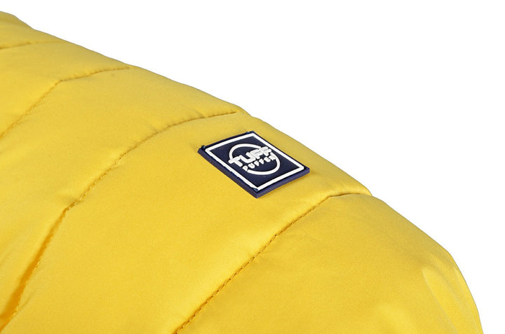 Yellow and Navy Reversible Puffer Jacket