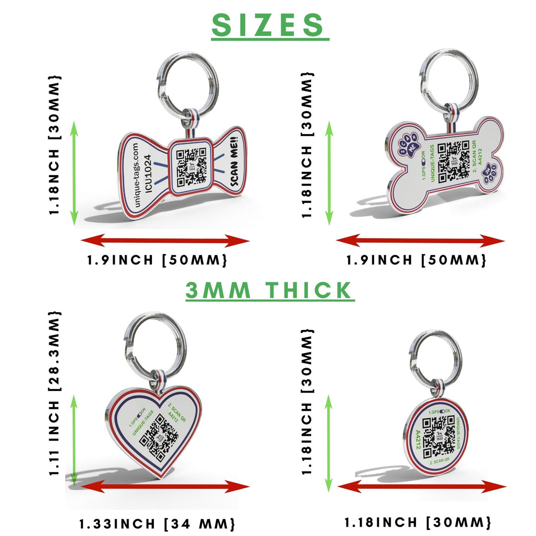 Heart Pet Tags Red