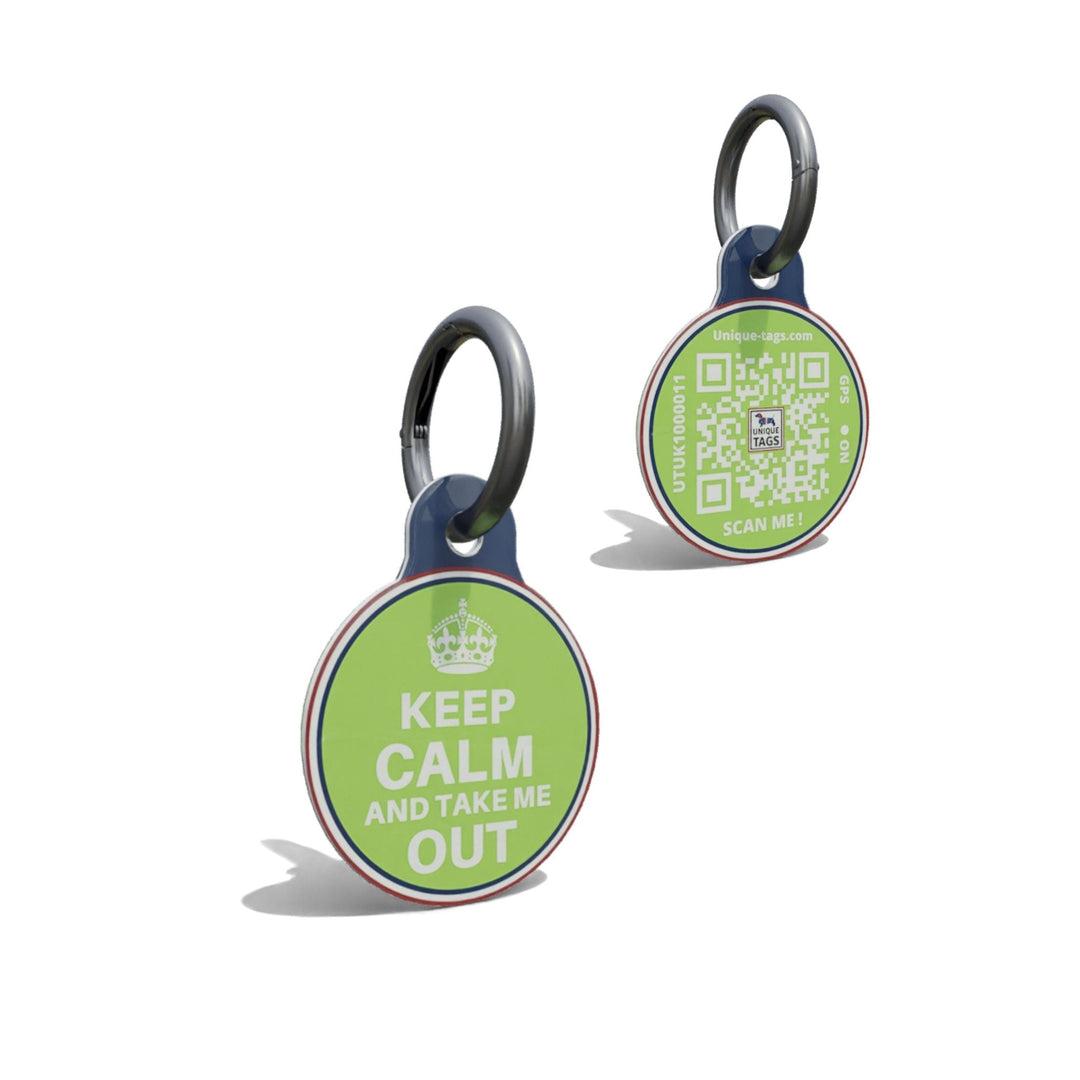 Green Take Me Out Round Shaped Epoxy QR Tag